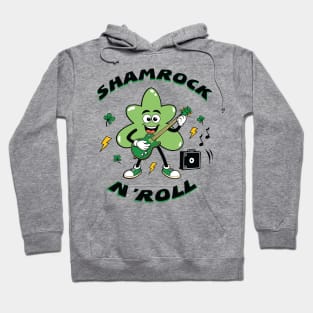 Shamrock And Roll Cartoon Retro Hoodie